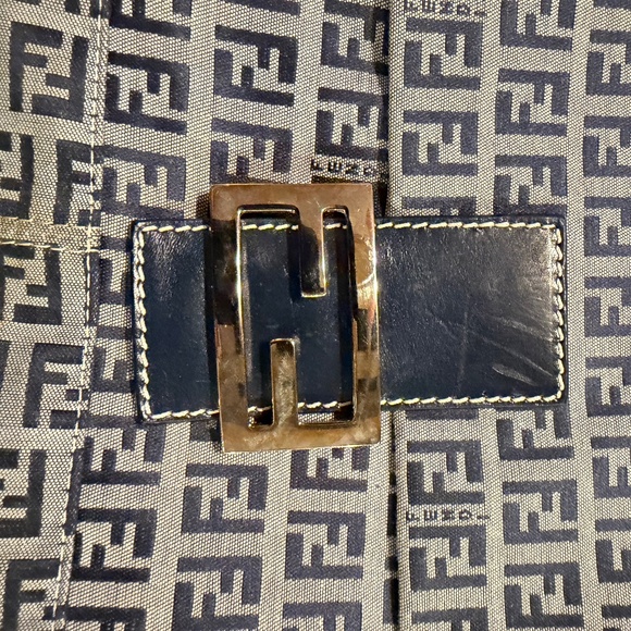Fendi Zucchino Baguette Navy - Picture 12 of 15